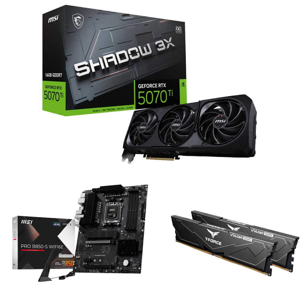 MSI GeForce RTX 5070 Ti 16G SHADOW 3X OC 32G Memory Starter Kit